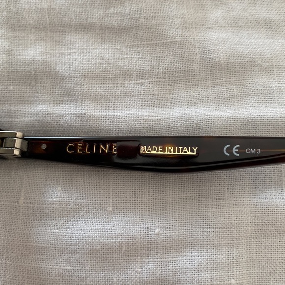 Celine Tortoise Shell Sunglasses with Gold Accent - Picture 3 of 6